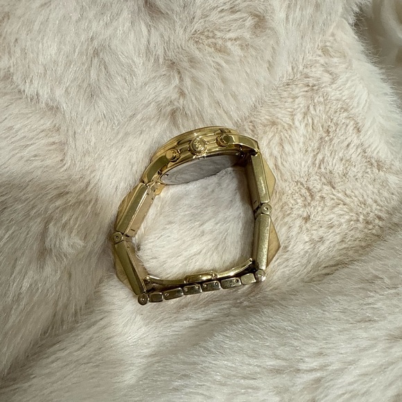 Michael Kors Gold Pyramid-Link Chronograph Watch main image 5